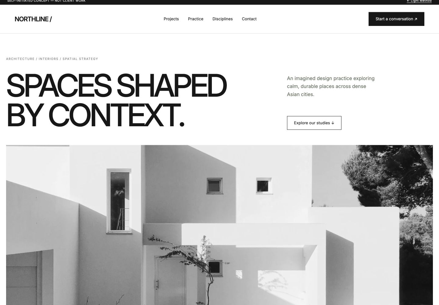Northline original website concept screenshot